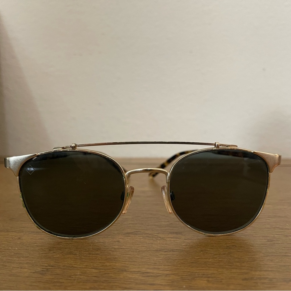 Raen Raleigh gold frame polarized glasses